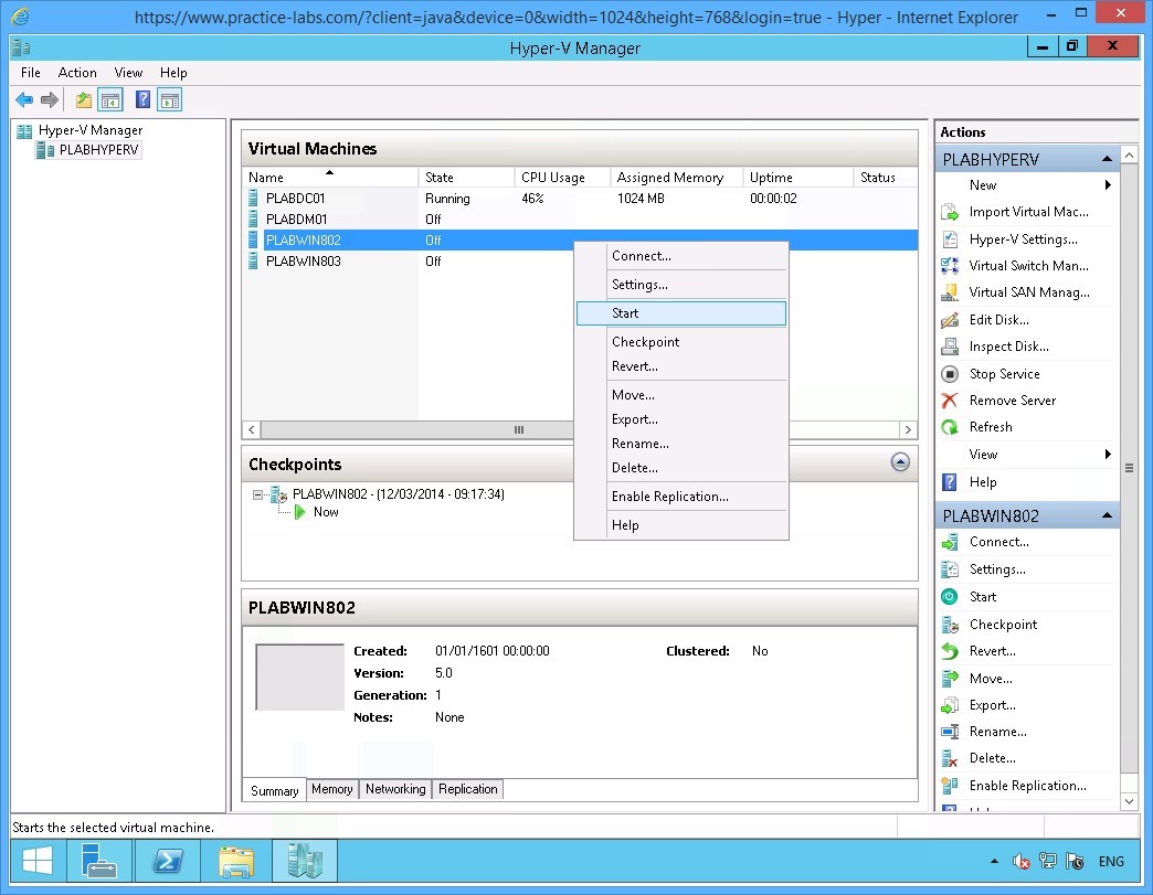 Figure 1.10 Screenshot of the device PLABHYPERV